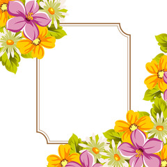 Beautiful frames for your text from the flowers. For design postcards, greeting, invitation birthday, marriage, Valentine's day, party, holiday, celebration.