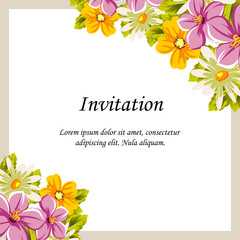 Beautiful frames for your text from the flowers. For design postcards, greeting, invitation birthday, marriage, Valentine's day, party, holiday, celebration.