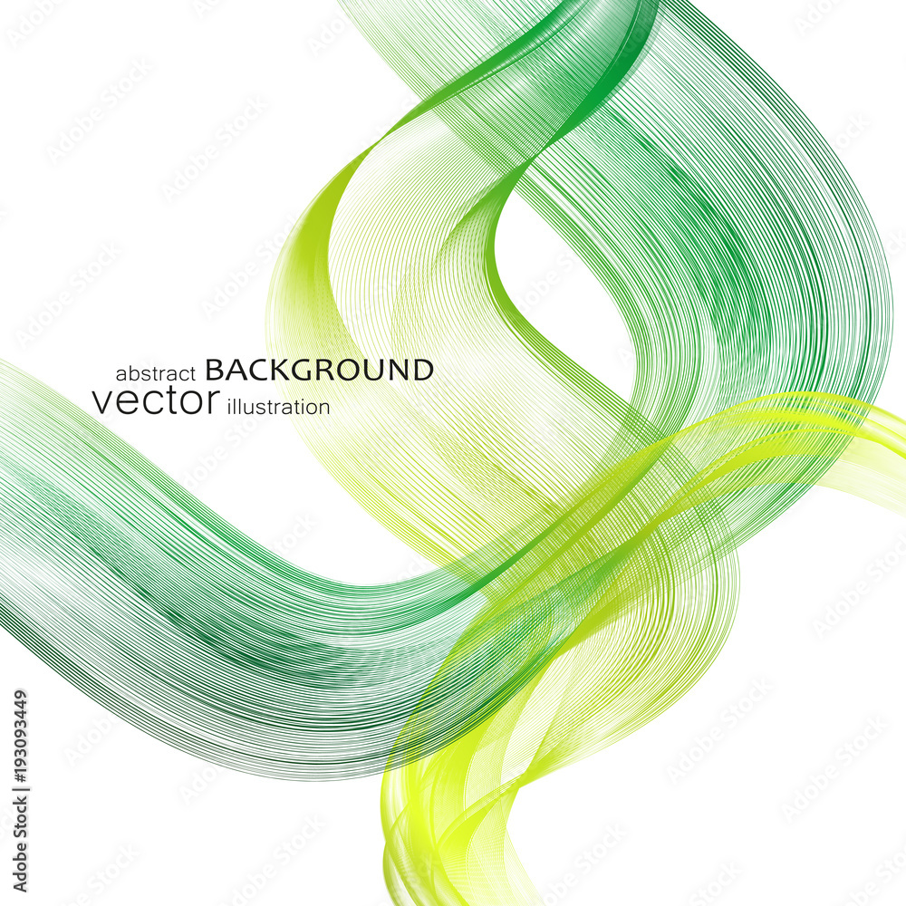 Aufkleber abstract backgrounds with colorful wavy lines. elegant wave design. vector technology.
