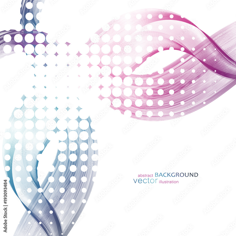 Aufkleber abstract backgrounds with colorful wavy lines. elegant wave design. vector technology.