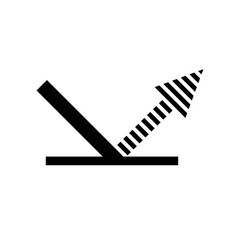 Reflection arrow icon (on white background)