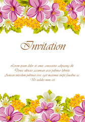 Beautiful frames for your text from the flowers. For design postcards, greeting, invitation birthday, marriage, Valentine's day, party, holiday, celebration.