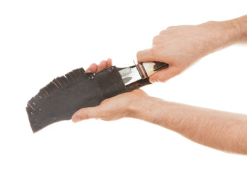 Obraz premium Criminality - Sharp bowie knife