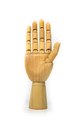Hand-made wooden stick symbol on white background