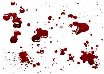 collection various blood or paint splatters,Halloween concept