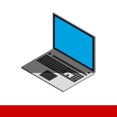 Isometric vector notebook laptop