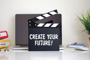Cinema Clapper with Create Your Future! word