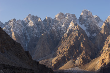 Passu cathedral mountain peak in Hunza valley, Gilgit Baltistan, Pakistan
