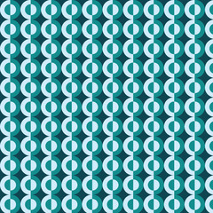 Teal circles vector pattern background