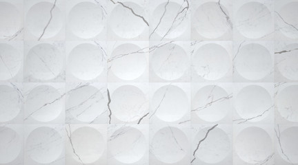 White Marble Tiled Wall (3d illustration)