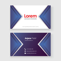 Business card design layout template