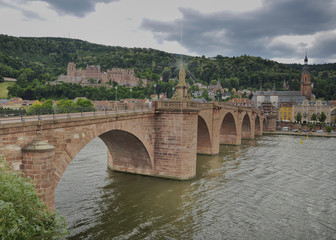 Fototapeta na wymiar Neckarbrücke Heidelberg