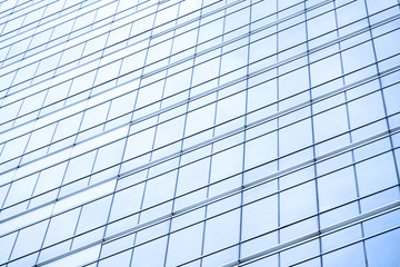 Fototapeta na wymiar Blue Window of modern office building