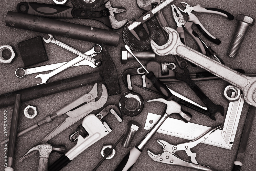 Canvas Prints pile of hand tools