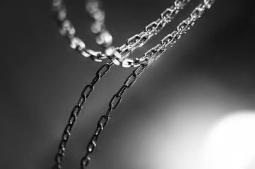 Metal chain in silver color