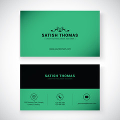 Business card design layout template