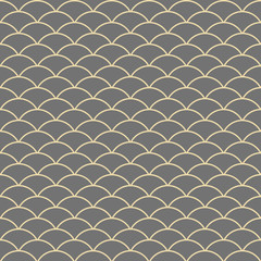 Seamless vector ornament. Modern wavy background. Geometric modern pattern