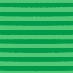 Hand drawn seamless vector pattern with dark and light green stripes. Design concept for Saint Patrick's day celebration, kids textile print, wallpaper, wrapping paper.