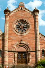 Obernai. Eglise protestante Saint Mathieu, Alsace, Bas Rhin. Grand Rst