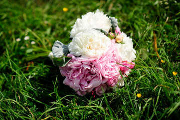 bride bouquet from pions