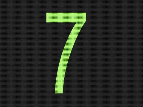 Digitaal aftellen op display van 10 naar 0