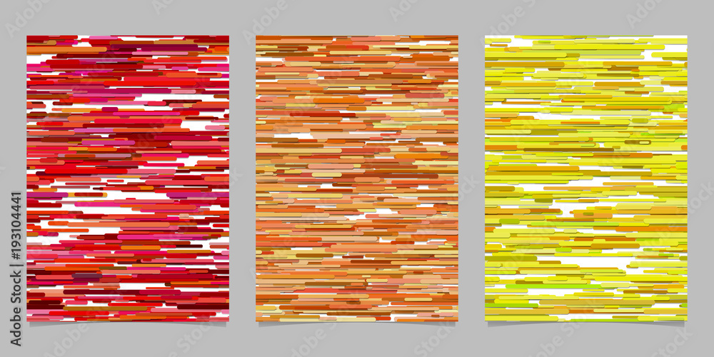 Poster blank horizontal rounded stripe background poster template set - vector graphics