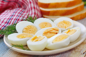 Boiled eggs for salad