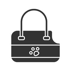 Pets bag carrier glyph icon