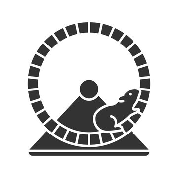 Hamster Wheel Glyph Icon