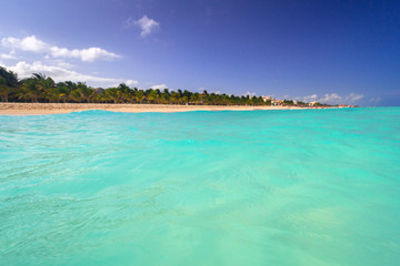Fototapeta premium Beautiful lagoon of Caribbean sea, Mexico