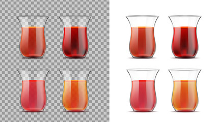 Turkish tea cup with black tea