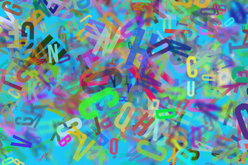 Alphabets or number letters background.