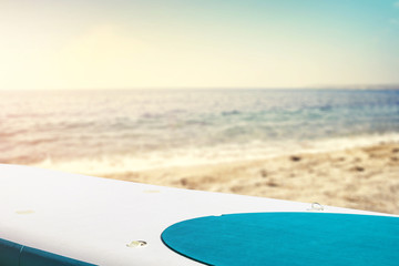 Surfboard of free space and summer time 