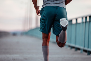 Running towards his goals