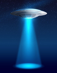 Alien Spaceship Illustration © Macrovector