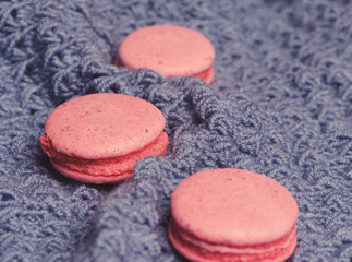 Sweet and colourful french macaroons or macaron