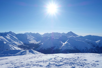 Top of Kopa Kondracka during winter, Zakopane, Tatry mountains, Poland