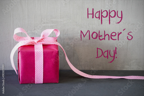 Pink Present, Text Happy Mothers Day