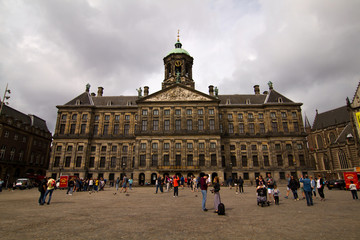 Naklejka premium Paleis op de Dam, Amsterdam