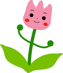 Energetic pink tulip.eps