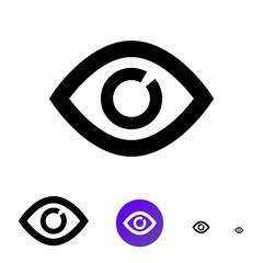 View icon for business, e-commerce. Vector icon with the image eyes icon in line style of of different sizes 192px, 108px, 48px, 24px for web design and design of mobile applications.