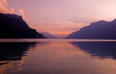 sunset in brienz