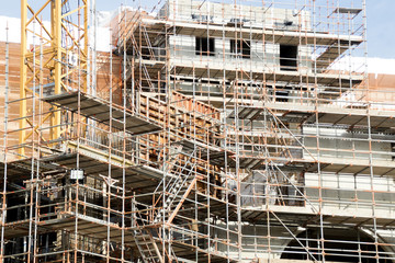 Construction of a new shopping mall anex railway station,called Maankwartier