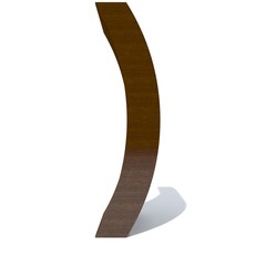 Conceptual wood or wooden brown font or type, timber or lumber industry piece isolated on white background. Educative hadwood material, smooth surface mahogany handmade sculpted 3D illustration object