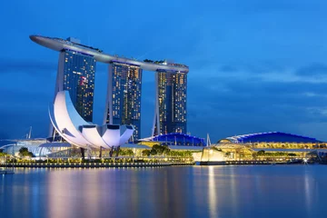 Cercles muraux Singapour Soirée Singapour