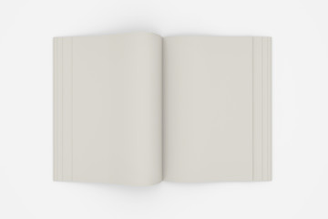 blank open book