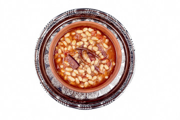 Turkish foods; dried bean (kuru fasulye)