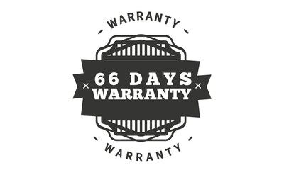 Obraz premium 66 days warranty icon vintage rubber stamp guarantee