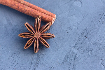 Cinnamon and star anise close-up