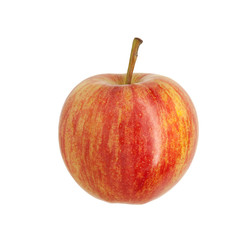 Red apple fruits on the white background.
